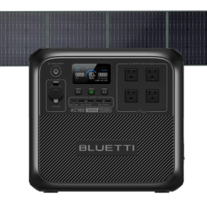 BLUETTI AC180 Solar Portable Power Station 1,800W 1,152Wh, AC180+PV200 1800W 1152Wh 200W Solar Kit